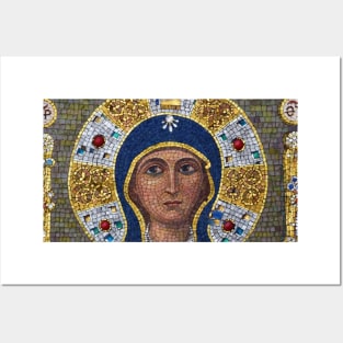 Virgin Mary Glass Mosaic Posters and Art